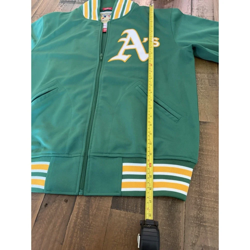Mitchell&Ness Oakland Athletics A Full Zip Jacket Men Large 44-Cooperstown Co - Picture 9 of 9